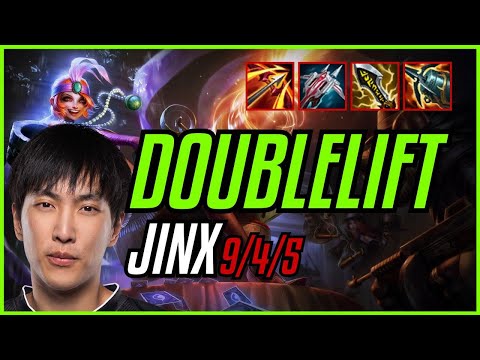 DOUBLELIFT - JINX vs DRAVEN ADC - NA CHALLENGER - PATCH 11.8