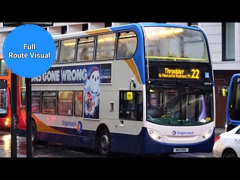 Stagecoach Newcastle 22 Full Route Visual- Cobalt & Silverlink to Throckley
