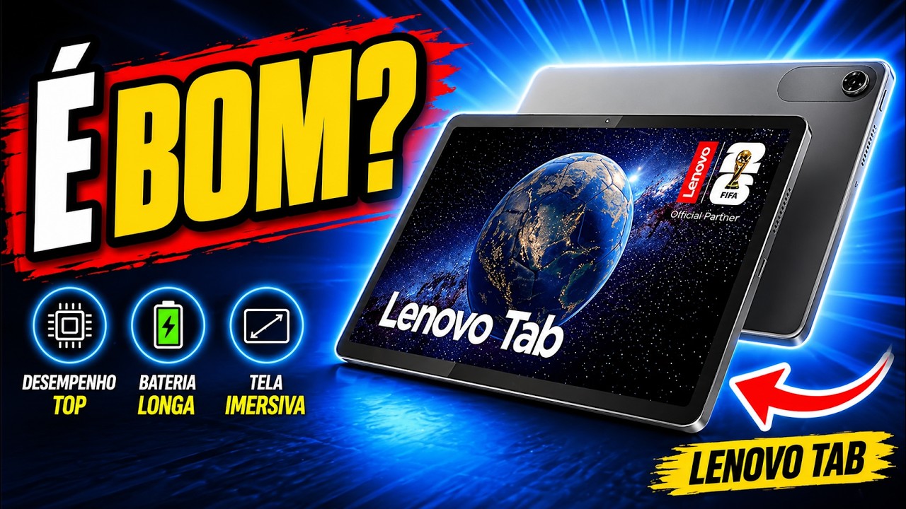 Miniatura da avaliação em vídeo de Tablet Lenovo Tab 10.1 Polegadas 4GB RAM 64GB Android 14