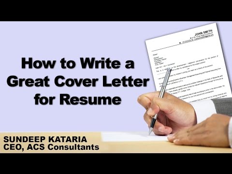 How to Write a Great Cover Letter for Resume