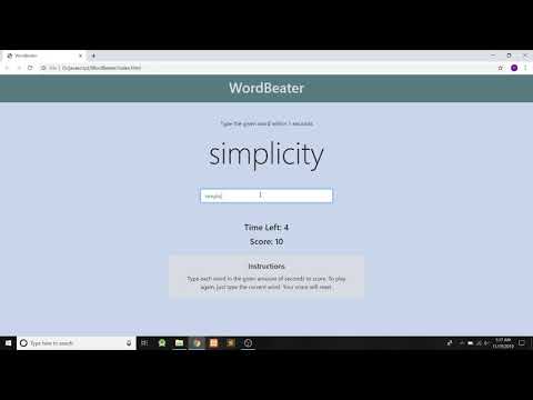 Wordbeater In Vanilla Javascript With Source Code Source Code Projects