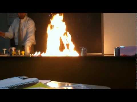 Lighting a Stocking on Fire