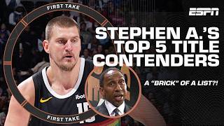IT’S AN F-!’ First Take crew reacts to Stephen’s A-List of NBA title contenders 👀