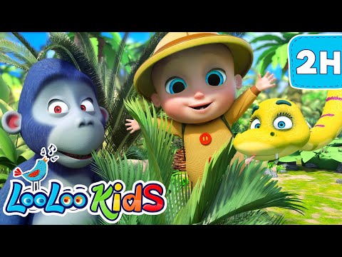 Down In The Jungle | Wheels on the Bus - S4EP90 Dance Along Super Mix - LooLoo Kids Songs for Kids