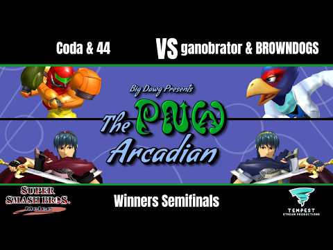 Coda & 44 vs ganobrator & BROWNDOGSRCOOL42 - Melee Doubles Winners Semis - PNW Melee Arcadian 2026