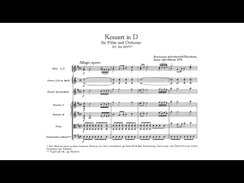 Mozart: Flute Concerto No. 2 in D major, K. 314/285d (with Score)
