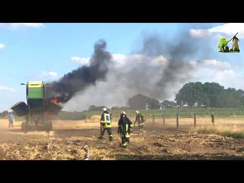 Heimatreport.TV-Trockenheit -Strohpresse brannte auf Feld