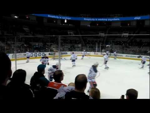 Sharks vs Oilers Practice