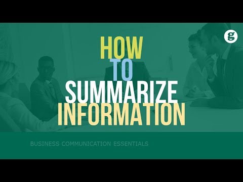 image-What is summarize information?