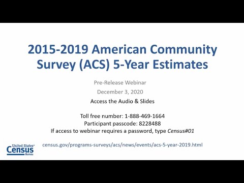2015 2019 American Community Survey (ACS) 5-Year Estimates