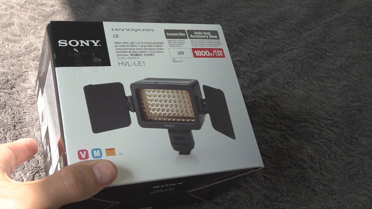 Sony HVL-LE1 LED Battery Video Light Unboxing and Test