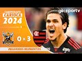 NOVA IGUAÇU 0 X 3 FLAMENGO | MELHORES MOMENTOS | CAMPEONATO CARIOCA 2024 | ge.globo