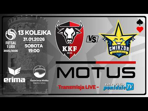 KKF MOTUS Kazimierza Wielka vs Gwiazda Ruda Śląska - Futsal  - transmisja LIVE