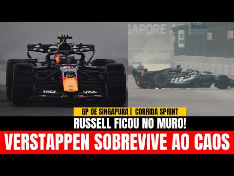 Sprint em Singapura: chuva, batidas e a frustração de Max Verstappen