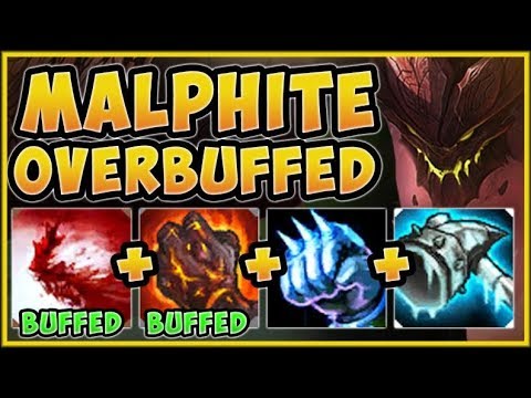 GOOD JOB RIOT! MALPHITE IS 100% OVERBUFFED NOW! MALPHITE SEASON 9 TOP GAMEPLAY! - League of Legends