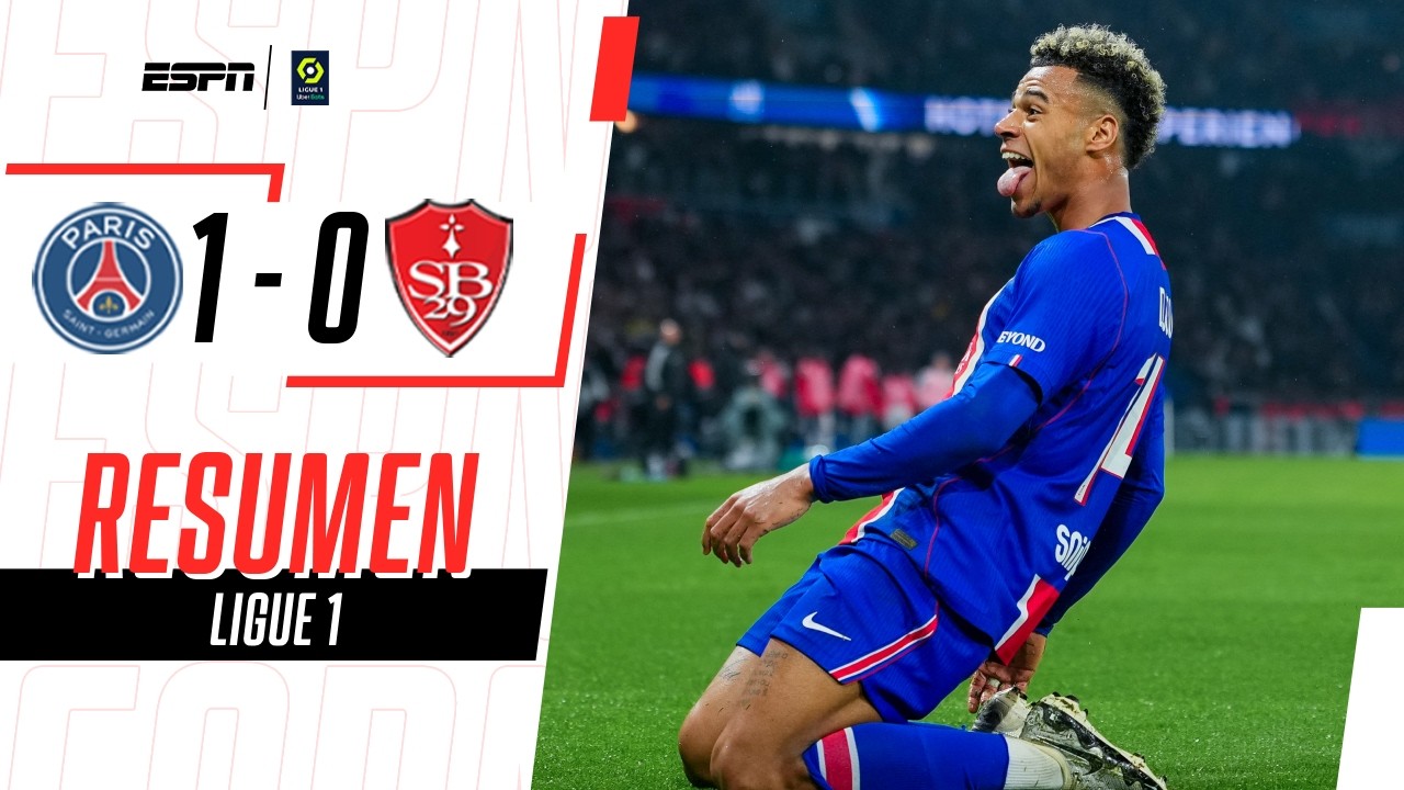 DOUÉ LE DIO UN TRIUNFAZO AL PSG PARA SEGUIR FESTEJANDO EL TÍTULO | PSG 1-0 Brest | RESUMEN