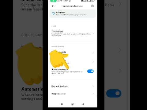 Automatica restore and backup when reinstalling an app in Redmi Phones | backup storage and data