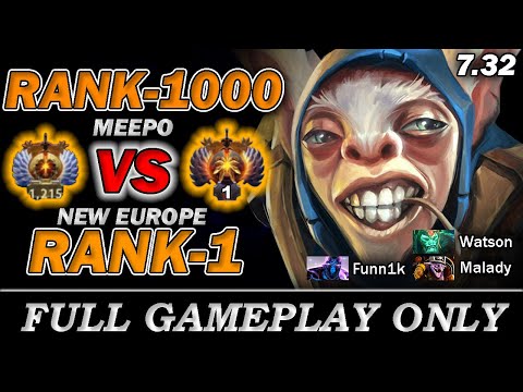 Rank-1000 Meepo vs New Rank-1 Europe - Full Gameplay Meepo #170