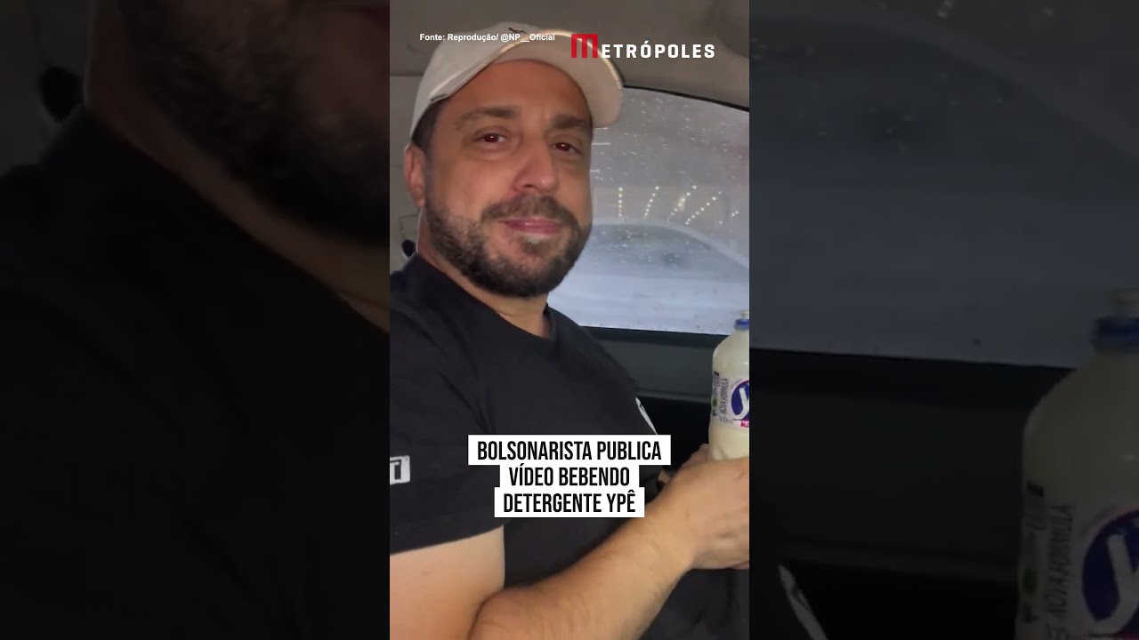 Bolsonarista publica vídeo bebendo detergente Ypê