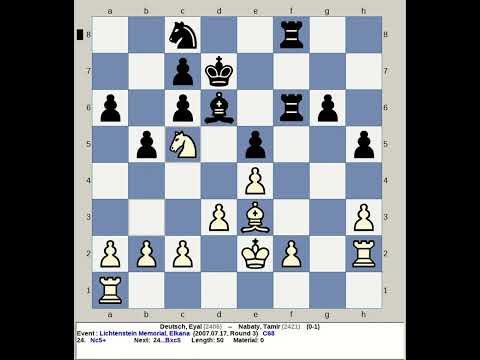 Deutsch, Eyal vs Nabaty, Tamir | Lichtenstein Memorial Chess 2007, Elkana