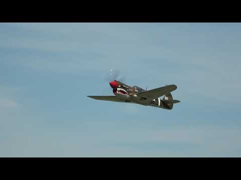 P-40 Warhawk demo  "The Jacky C" at WWII Weekend 2019 - Saturday