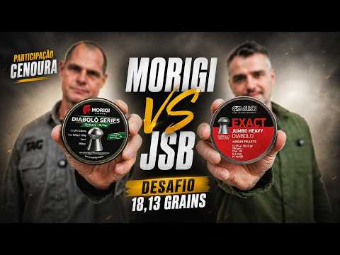 Morigi Exact 18.13gr  vs JSB Exact Jumbo Heavy O NOVO CHUMBINHO NACIONAL É TÃO BOM QUANTO O JSB?