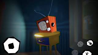 The first time I saw hello neighbor watching TV