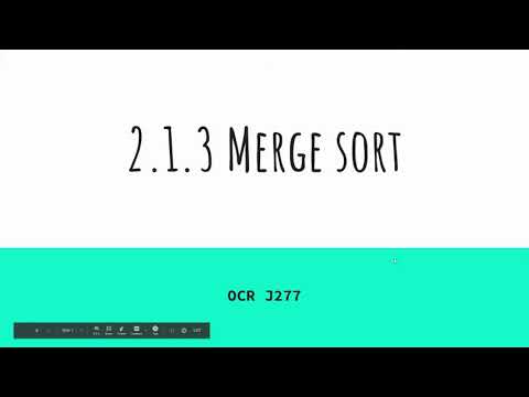 Merge Sort - OCR J277 2.1.3