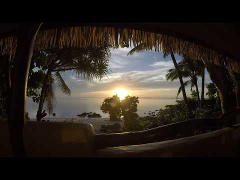 4K sunset Aitutaki time lapse