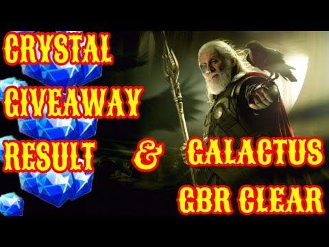 CRYSTAL COUPON GIVEAWAY RESULT & TESTING ODIN IN GALACTUS GBR | Marvel Future Fight