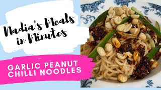 Nadia&#39;s Meal in Under 8 Minutes - GARLIC PEANUT CHILLI NOODLES