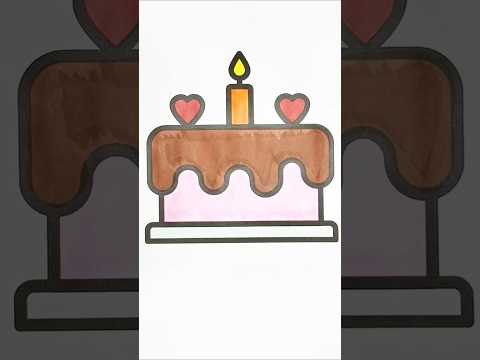 cake 🎂 color with Ahsan #asmr #colormixingmagic #asmrart #colourwithme