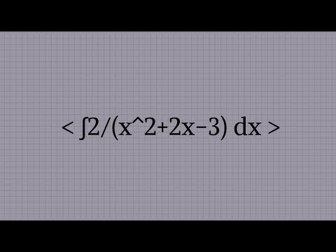 Integral von 2/(x^2+2x-3) [Partialbruchzerlegung, Substitution]