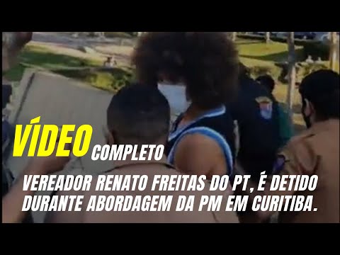Vereador Renato Freitas do PT é detido durante abordagem da PM em Curitiba.