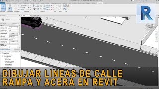 DIBUJAR LINEAS DE CALLE EN REVIT 🔥 RAMPA Y ACERA
