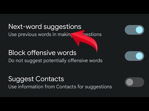 How to turn on off next word suggestion in gboard, gboard mein next word suggestion on off kaise kar
