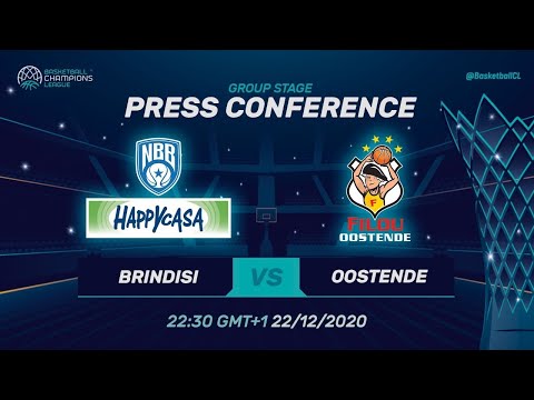 Happy Casa Brindisi v Filou Oostende - Press Conference | Basketball Champions League 2020/2021