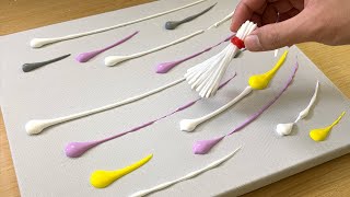 Cotton swabs Painting Technique | Easy painting step by step