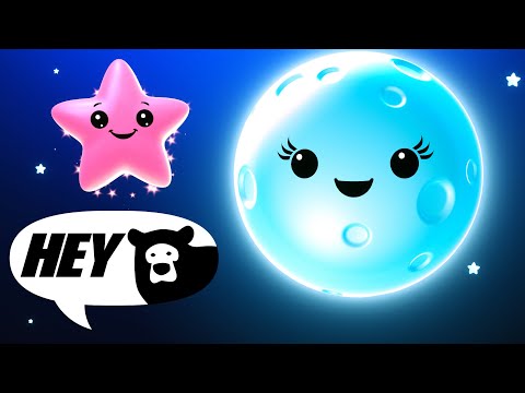 Mindful Moon and Sleepy Stars - Hey Bear Sensory - Wind down and Relax - Calming Bedtime Video