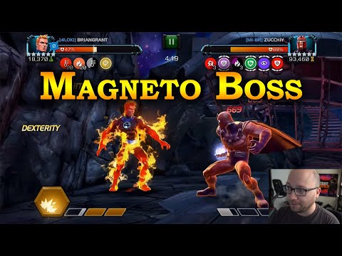 Torch vs Magneto Boss - Tier 1 Alliance War | Marvel Contest of Champions