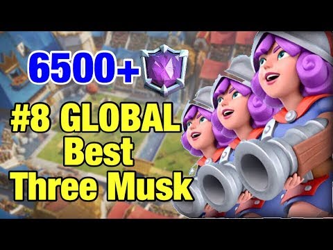 6500+ #8 GLOBAL LADDER PUSH WITH BEST THREE MUSKETEERS DECK !