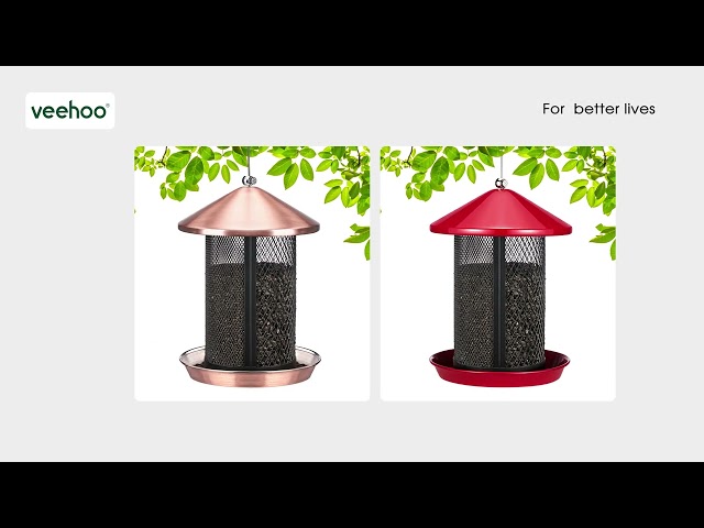 Veehoo Sturdy All-Metal Mesh Bird Feeder