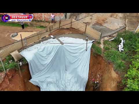 Cratera invade ruas em Condeúba Bahia e coloca casas em risco #chuvanabahia