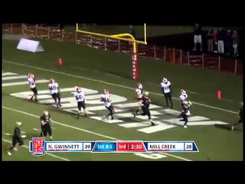 Mill Creek QB #2 Daniel David 23 yd TD run vs. North Gwinnett