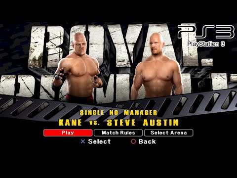 WWE SmackDown VS Raw 2008 PS3 - Kane VS Stone Cold Steve Austin [2K][mClassic]