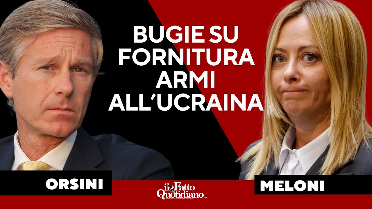 "Meloni bugiarda riguardo fornitura d’armi all’Ucraina per sconfiggere i russi sul campo". Orsini.