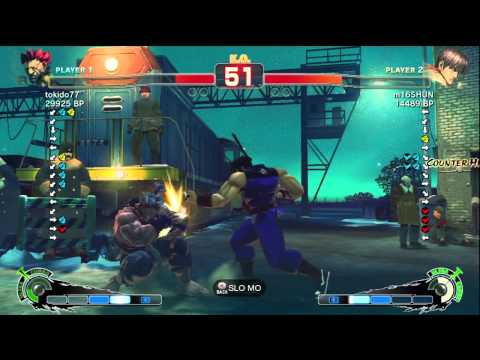 Tokido [Akuma] vs m16SHUN [Guy] SSF4 Japanese Online Ranked Matches - TRUE-HD