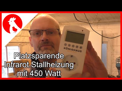 088 Infrarot Stallheizung 450W für den Hühnerstall  superflach - Jensman and the Huhns