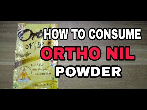 How to consume ortho nil powder