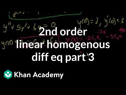 2nd Order Linear Homogeneous Differential Equations 3